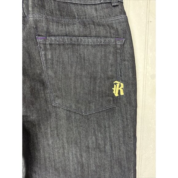 Rich & Skinny Size 29 Womens JeansMid Rise Straight Dark Wash Stretch - Picture 4 of 5